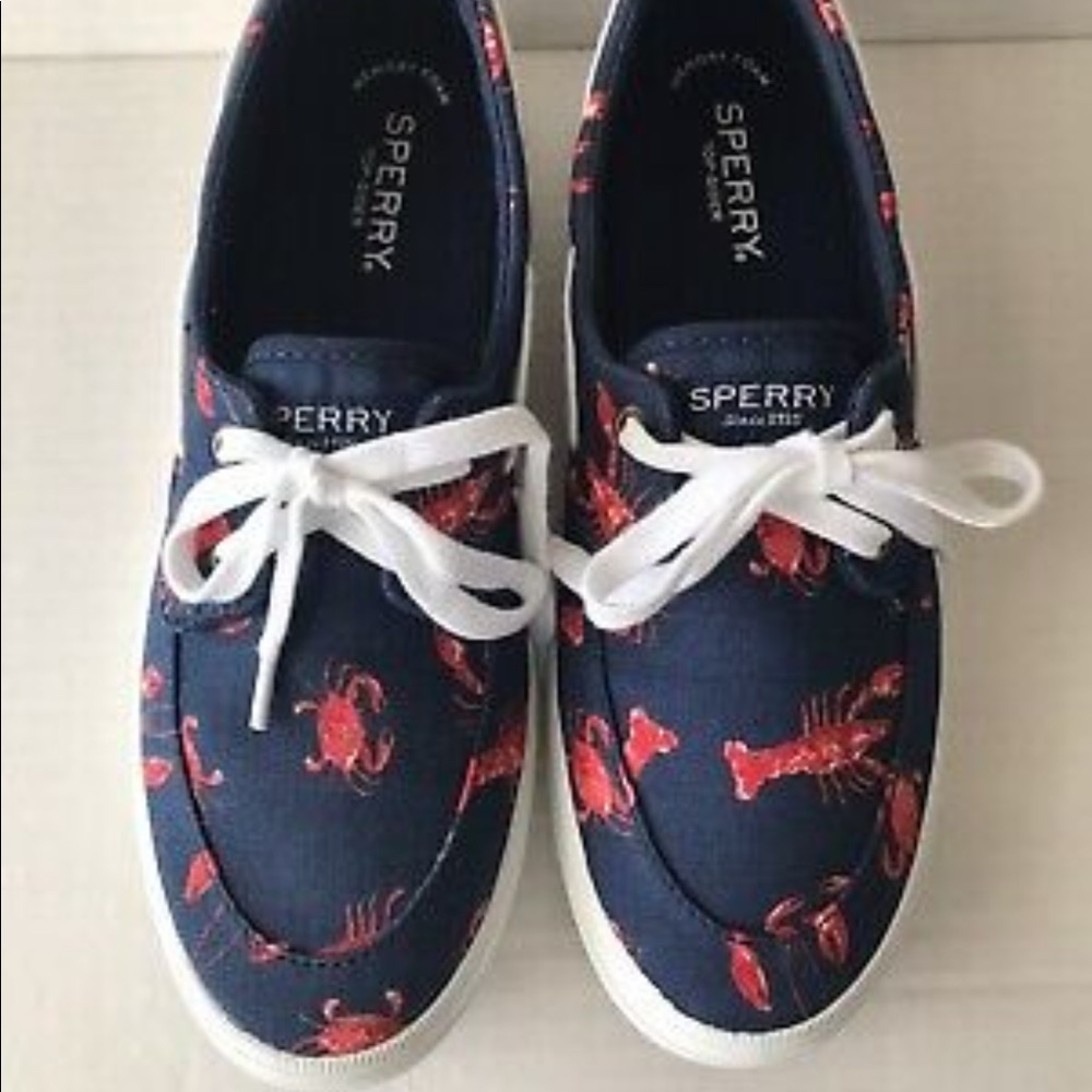 🆕Sperry crest boat shoes navy/Lobster shoes